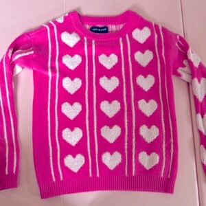 Andy & Evan pink heart sweater
